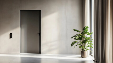 empty room with a window