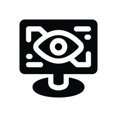cyber glyph icon. Strong and solid vector icon for websites, mobile interfaces, presentations, and visual branding. High quality and easy to edit.