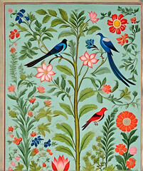 floral background, seamless ornamental pattern, vintage floral pattern, vintage floral background