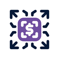 decentralized dual tone icon. Sleek and modern vector icon for websites, mobile apps, marketing materials, and corporate design. Fully scalable and ready to use.