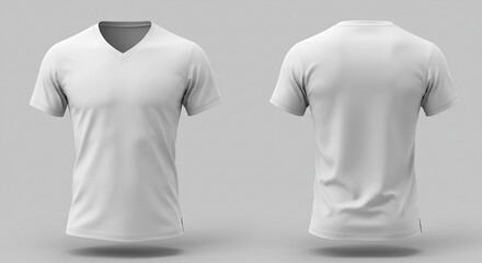 white   v neck mockup jersey