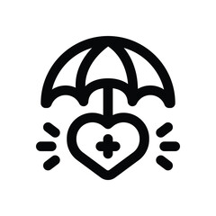 health insurance line icon. Clean and minimalist vector icon for websites, mobile apps, presentations, and logos. Fully scalable and customizable for any project.