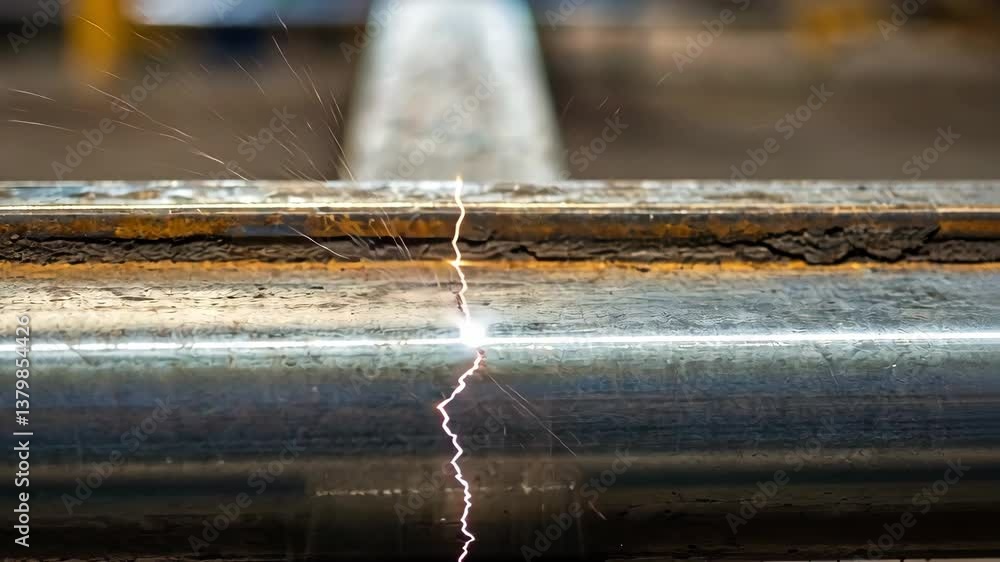 Poster close up of metal welding sparks showcasing strength in engineering testing processes and precision 