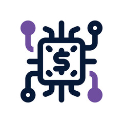 fintech dual tone icon. Sleek and modern vector icon for websites, mobile apps, marketing materials, and corporate design. Fully scalable and ready to use.