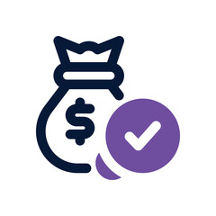 financial analytic dual tone icon. Sleek and modern vector icon for websites, mobile apps, marketing materials, and corporate design. Fully scalable and ready to use.