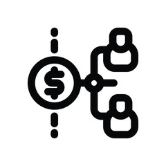 mutual fund line icon. Clean and minimalist vector icon for websites, mobile apps, presentations, and logos. Fully scalable and customizable for any project.