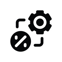 loan management glyph icon. Strong and solid vector icon for websites, mobile interfaces, presentations, and visual branding. High quality and easy to edit.
