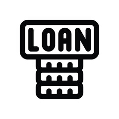 loan line icon. Clean and minimalist vector icon for websites, mobile apps, presentations, and logos. Fully scalable and customizable for any project.