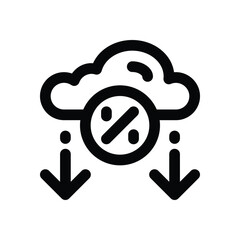 cloud line icon. Clean and minimalist vector icon for websites, mobile apps, presentations, and logos. Fully scalable and customizable for any project.