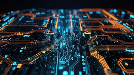 Futuristic server background circuit board futuristic server