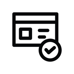 verification line icon. Clean and minimalist vector icon for websites, mobile apps, presentations, and logos. Fully scalable and customizable for any project.