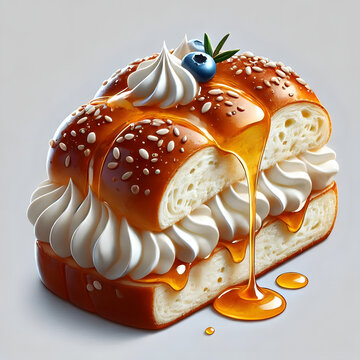 cake cream with honet