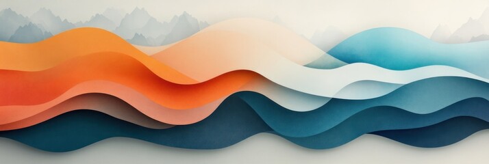 Obraz premium Abstract layered waves