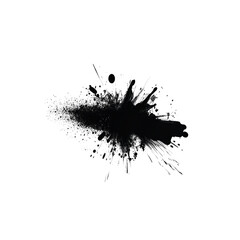 dramatic black paint splash creates artistic effect on dark background