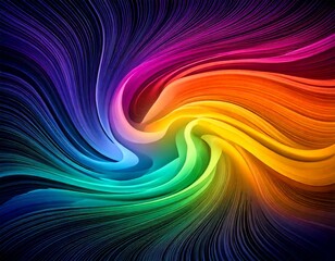 Whirl color art pattern with depth visualization 