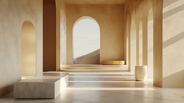 Minimalist Beige Architecture Interior Design