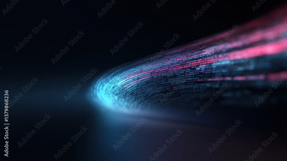 Aufkleber abstract digital data stream