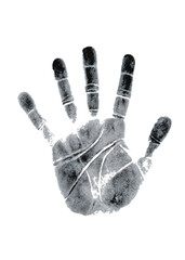A set of human footprints, shoe prints and palm prints. Collection of vector prints of feet, hands, shoes on transparent background png.