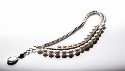 Obraz premium pearl necklace isolated on white