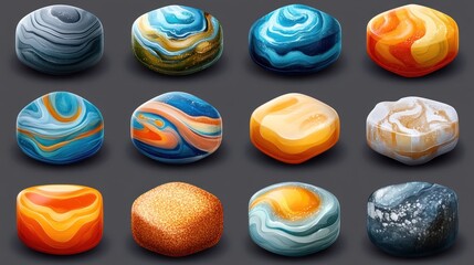 Obraz premium Colorful gemstone collection