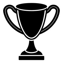 Golden trophy cup isolated on white background representing victory and achievement