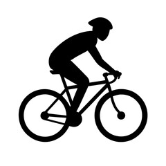 Obraz premium Silhouette of a cyclist riding a bike