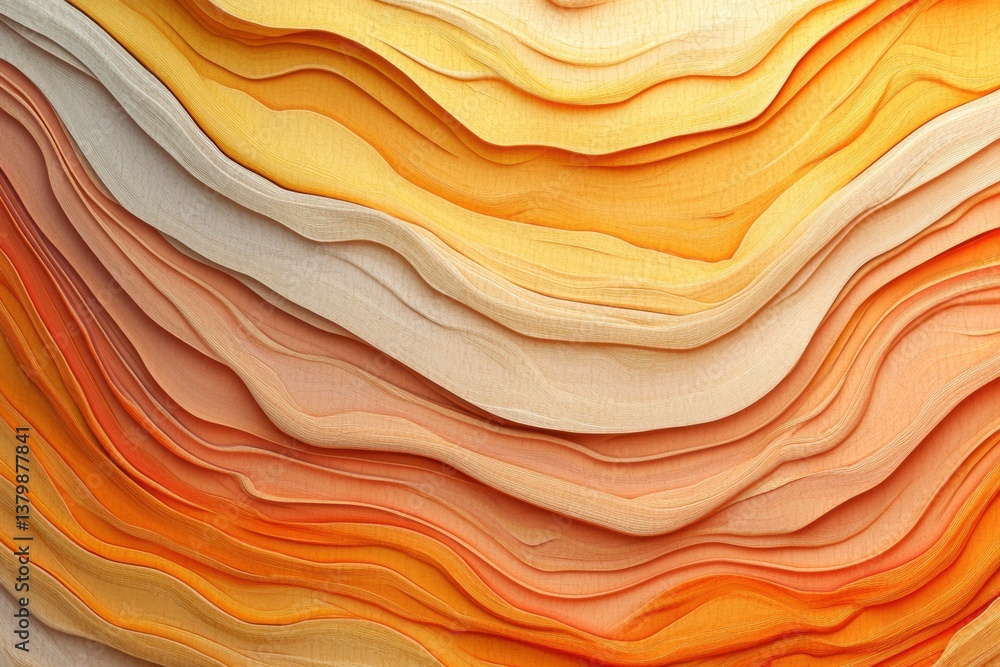 Poster abstract representation of muscle cross-section showcasing vibrant textures and layered gradients re