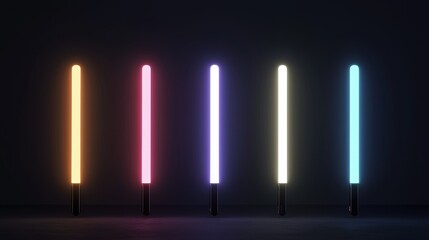 Shadow-reflecting saber of opal spectrum alloy, radiating silent pulses of glowing energy