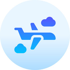 airplane Illustration on a white background.