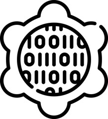 binary code Illustration on a white background.