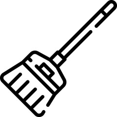 broom Illustration on a white background.