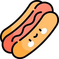 hot dog Illustration on a white background.