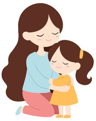 Mother’s Day Set Cute Mother and Child Clipart 