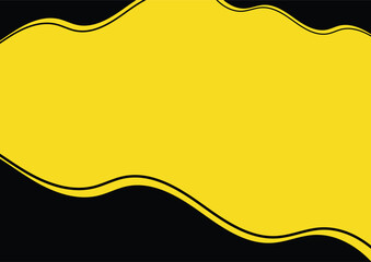 Elegant black and yellow abstract wave background vector