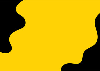 Elegant black and yellow abstract wave background vector