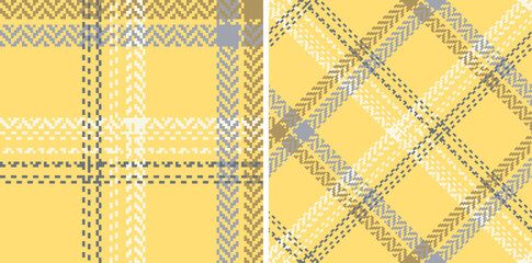 Check plaid seamless pattern set background.