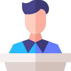 speech Illustration on a white background.