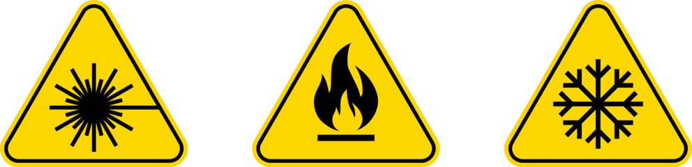 Exclamation marks. Caution alarm set. Danger sign vector collection