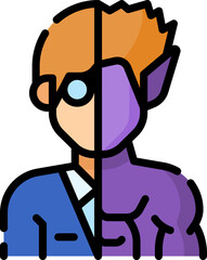 superhero Illustration on a white background.