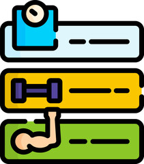workout Illustration on a white background.