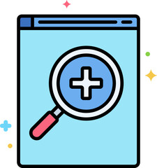 zoom in Illustration on a white background.