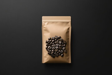 Coffee beans in a paper bag