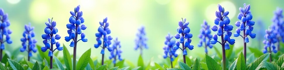 Bluebells flowers bush isolated on clear background with no distractions,  nature,  flora