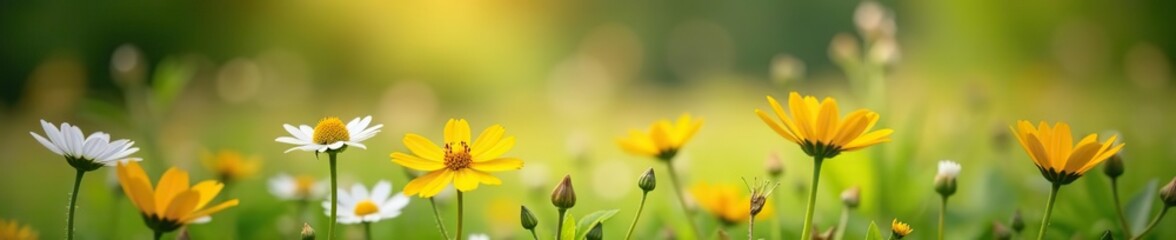 Closeup of withered wildflowers in a meadow,  environment,  field
