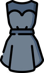 dress Illustration on a white background.