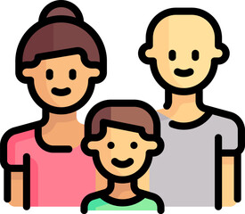 family Illustration on a white background.