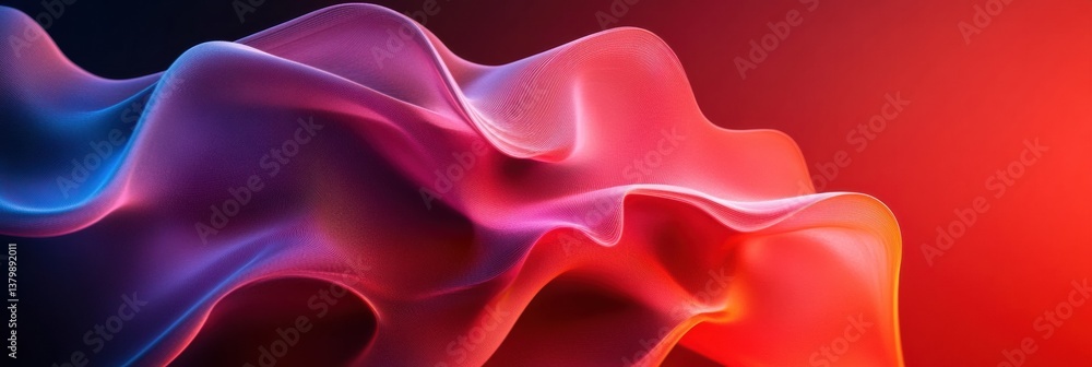 Aufkleber abstract organic shape portraying muscle on a gradient red to dark background showcasing modern desi