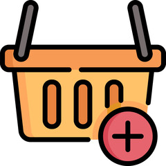 add to basket Illustration on a white background.
