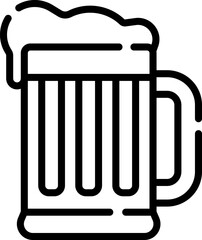 beer mug Illustration on a white background.