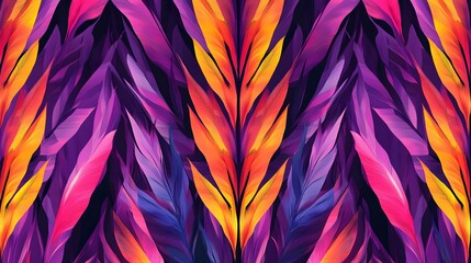 Abstract Futuristic Neon Geometric Shapes with Dynamic Lines and Circles